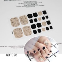 Hot Sale Colorful Toe Nail Foil Sticker Toenail Strip Wrap Sticker