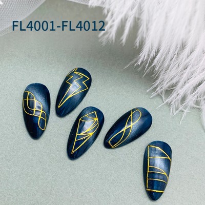 GMPC nail art sticker 3d metallic color nail salon products