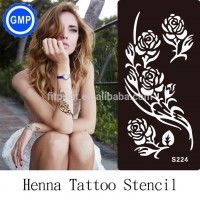 Fashion Henna Stencil Temporary Tattoo Sticker GMPC factory Glitter stencil Body art Painting stencil