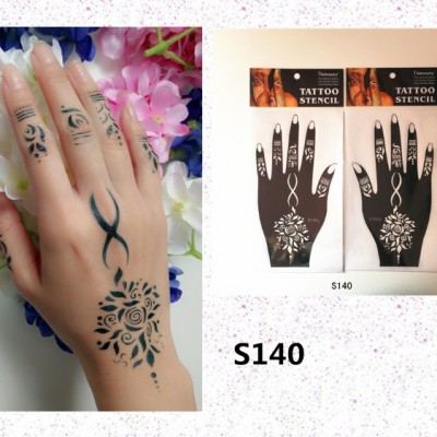 Hand Henna stencil Sticker  Body Tattoo Sticker henna tattoo