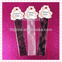 Tiebeauty LACE FABRIC nail art sticker long nail art design Bud silk cloth nail decal