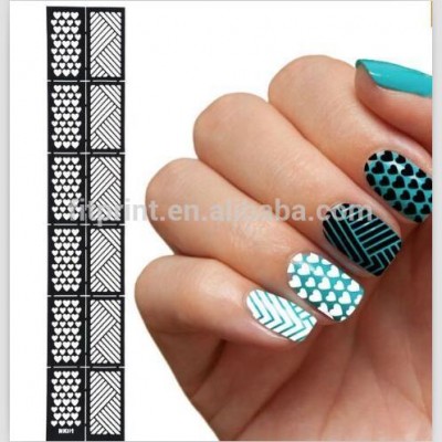 GMPC factory Nail stencil DIY nail art sticker