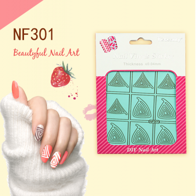 Wholesale hollowed out nail sticker decal hollowed stencil nail sticker colorful nail art designs