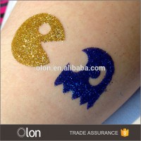 Glitter temporary adhesive tattoo stencil