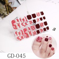 Hot Sale Decorated Nails Non-toxic Durable Gel Nail Sticker for Toenails